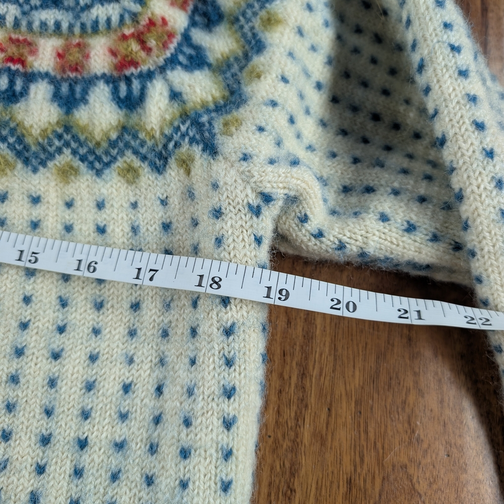 Viking Knit Vintage Handmade Wool Sweater (S) - Picture 6 of 7